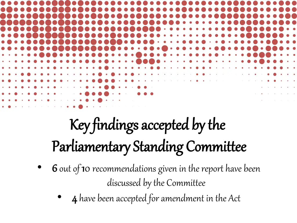 key key findings findings accepted
