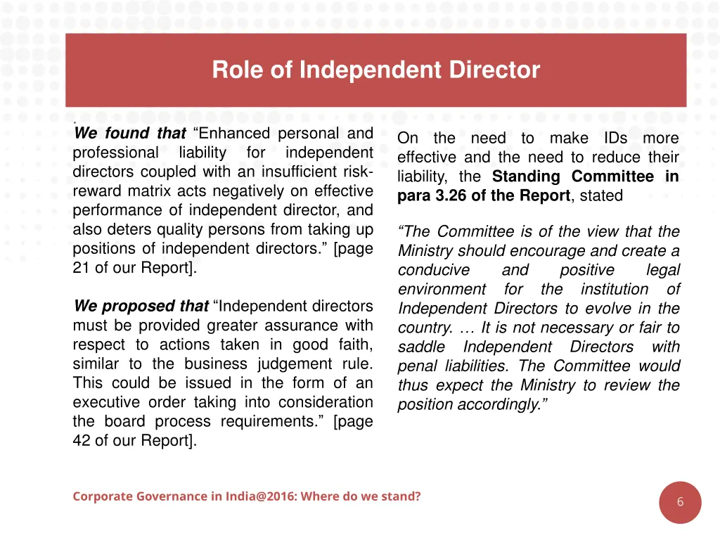 role of independent director