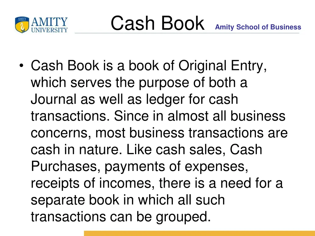 cash book
