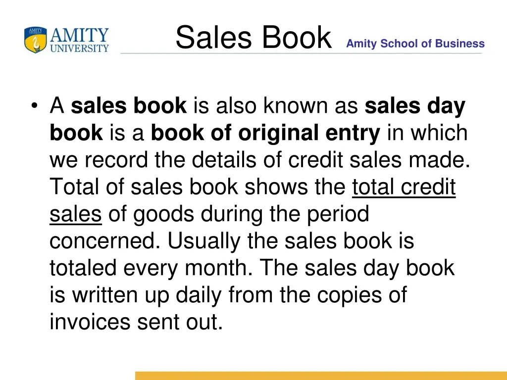 sales book
