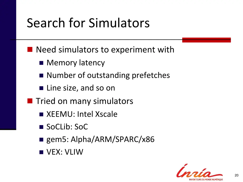 search for simulators