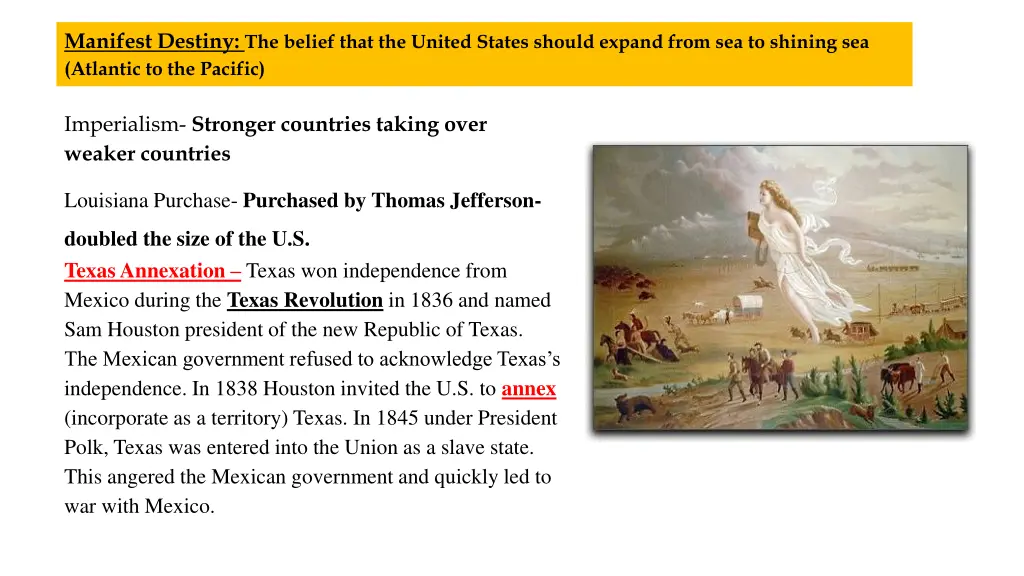 manifest destiny the belief that the united