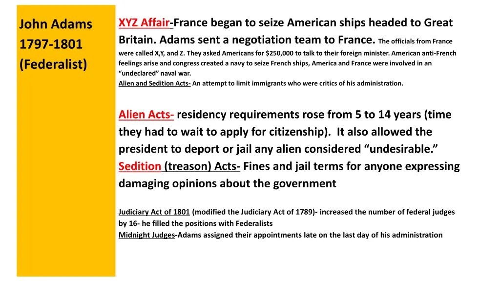 xyz affair france began to seize american ships