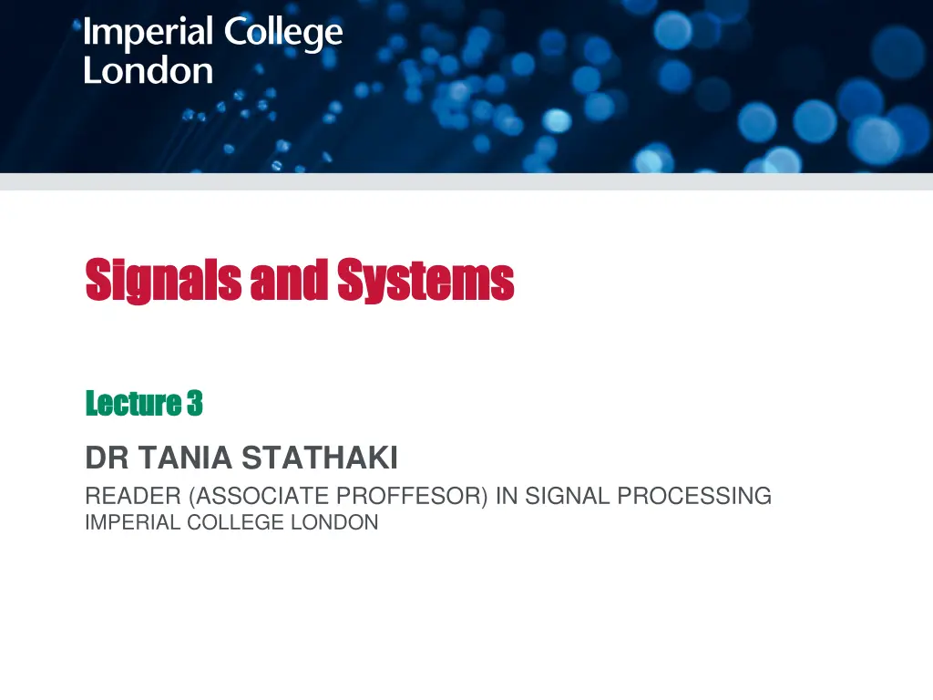 signals and systems signals and systems