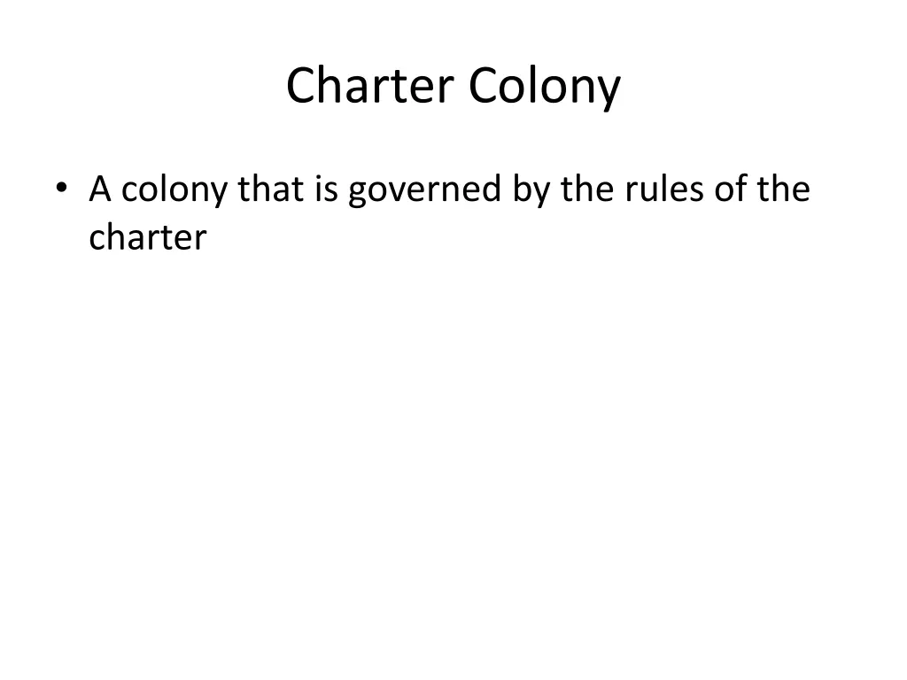 charter colony