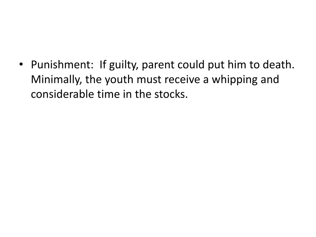 punishment if guilty parent could