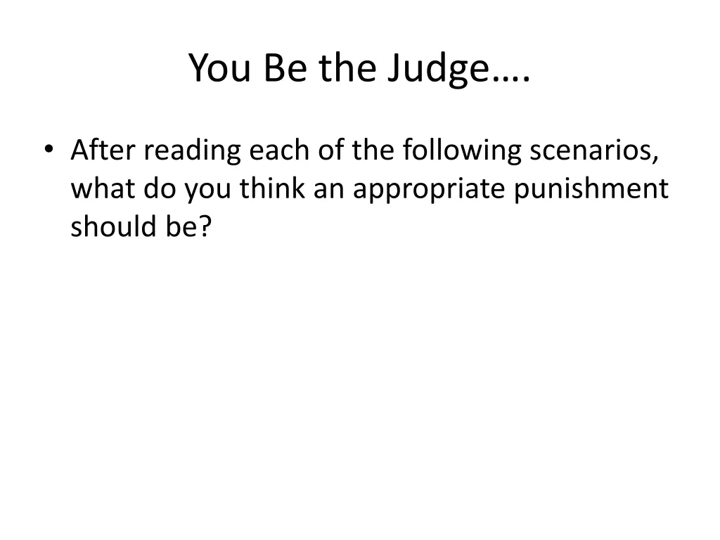 you be the judge