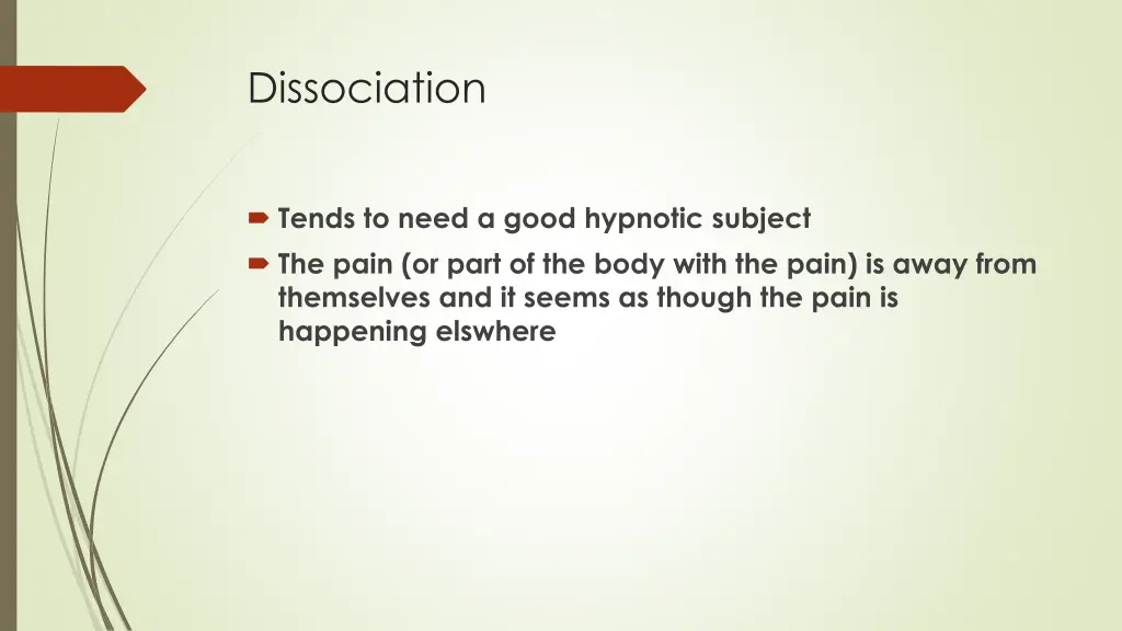 dissociation