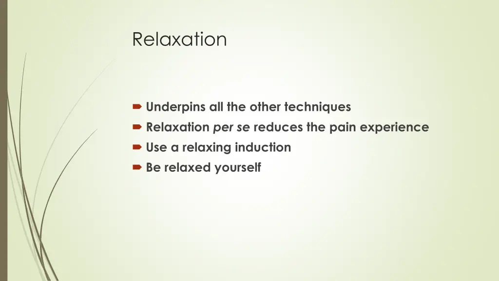 relaxation