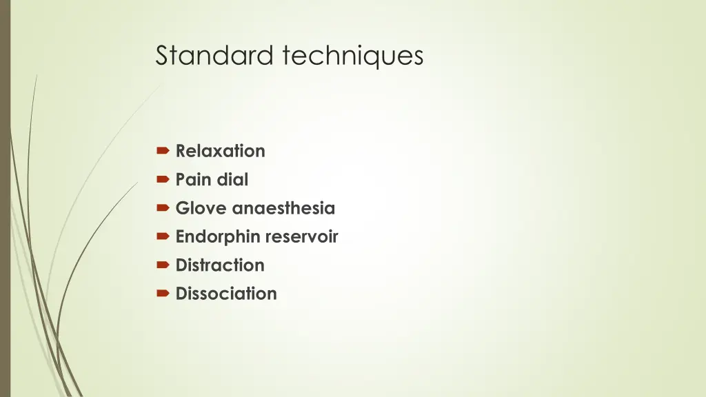 standard techniques