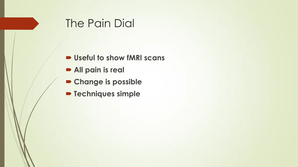the pain dial