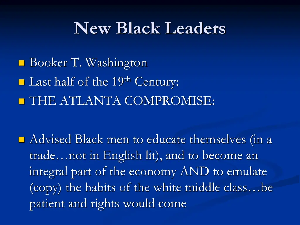 new black leaders