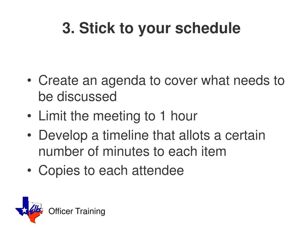 3 stick to your schedule