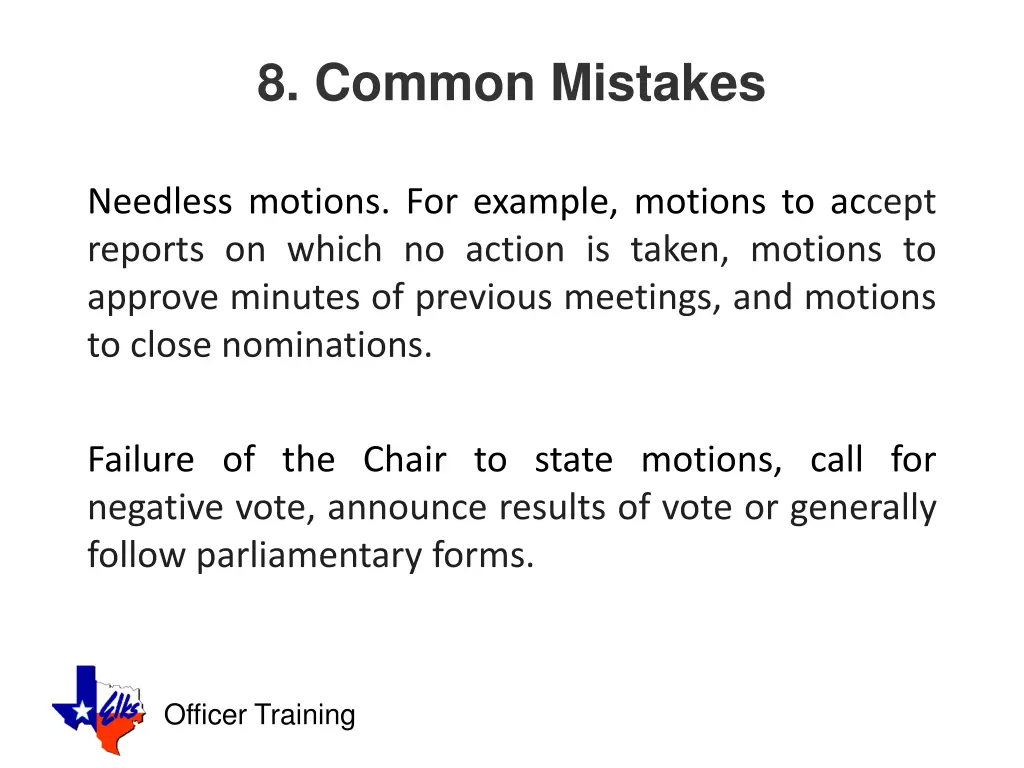 8 common mistakes