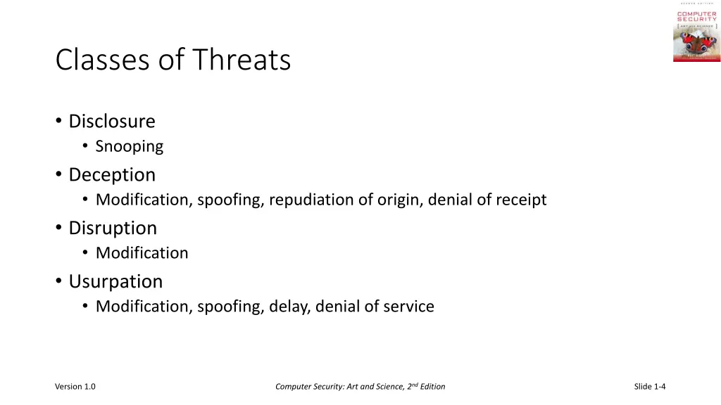 classes of threats