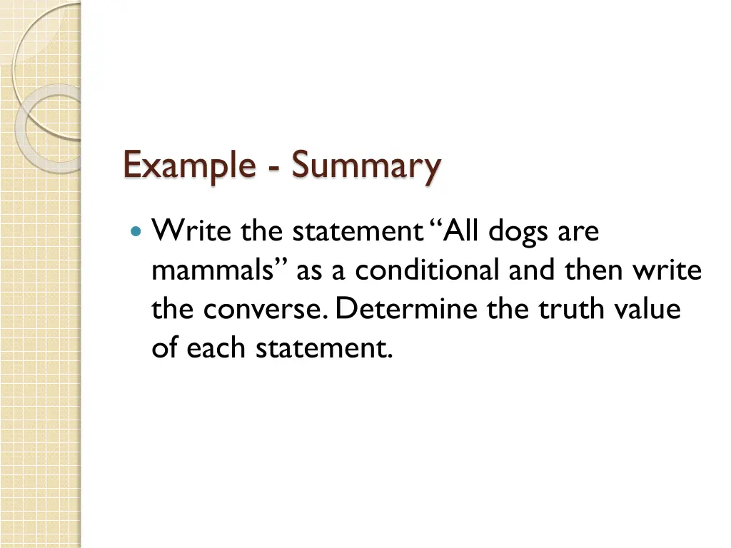 example summary