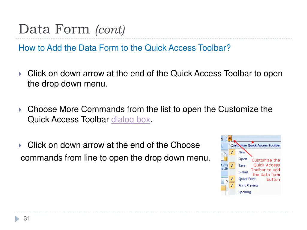data form cont