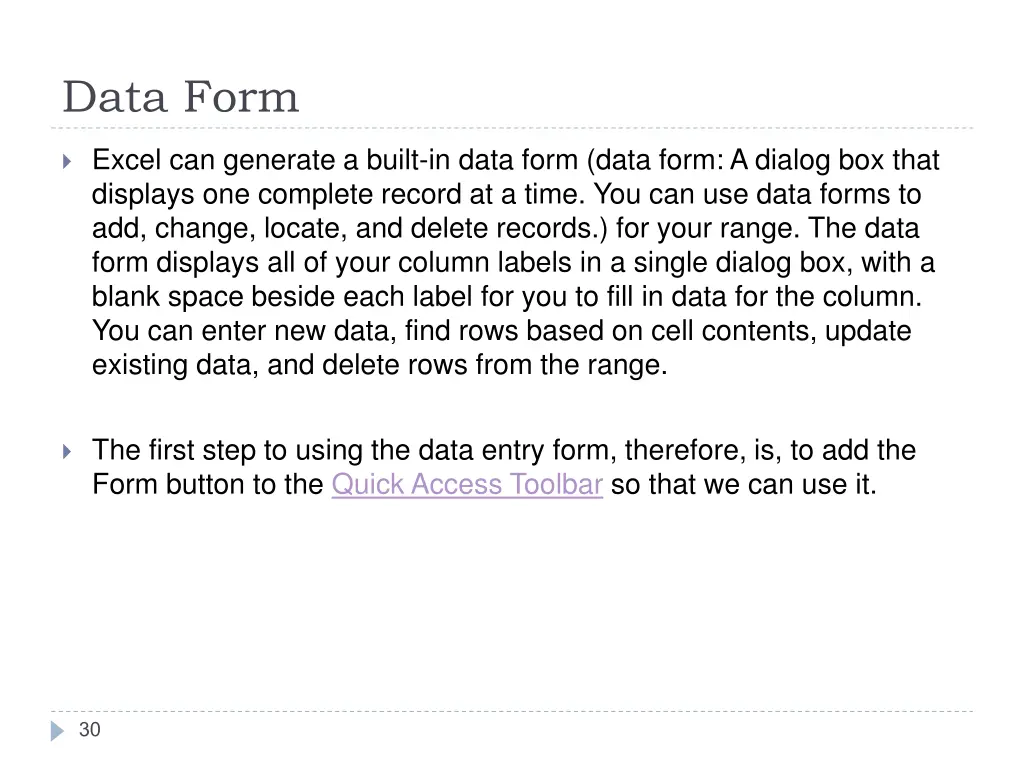 data form