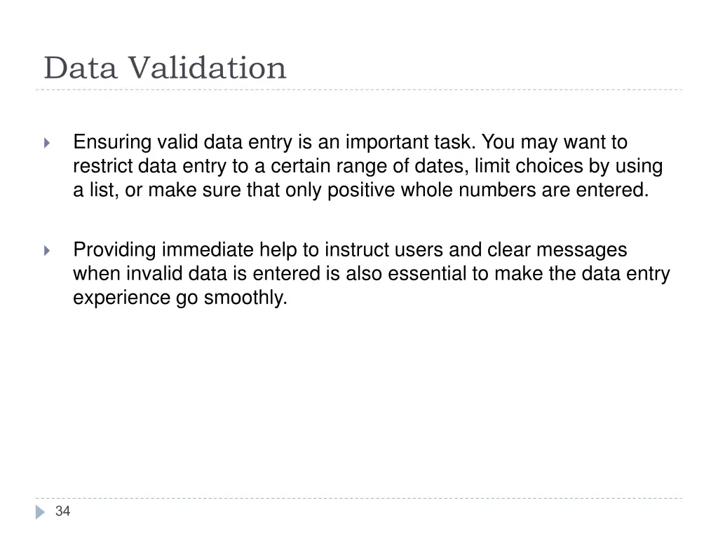 data validation