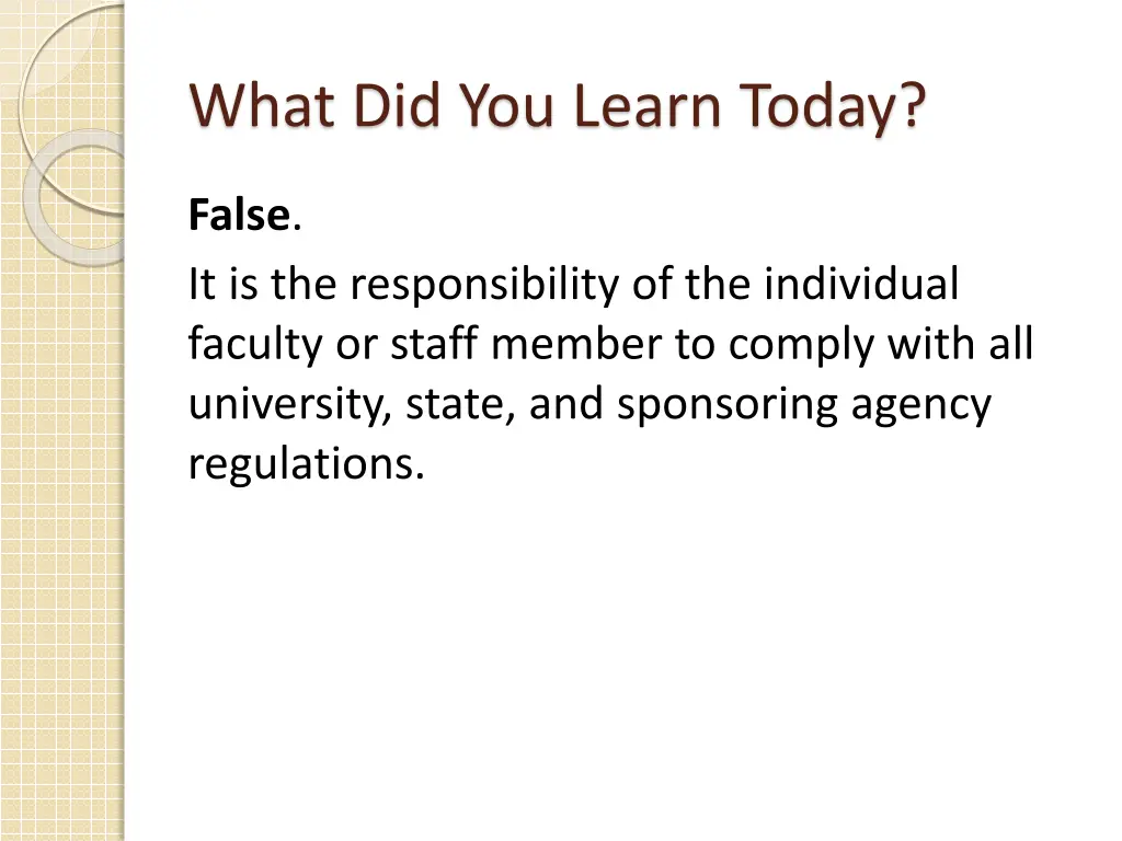 what did you learn today 5