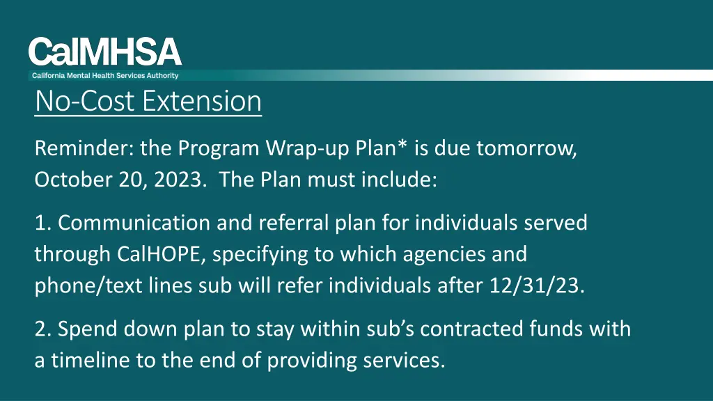 no cost extension