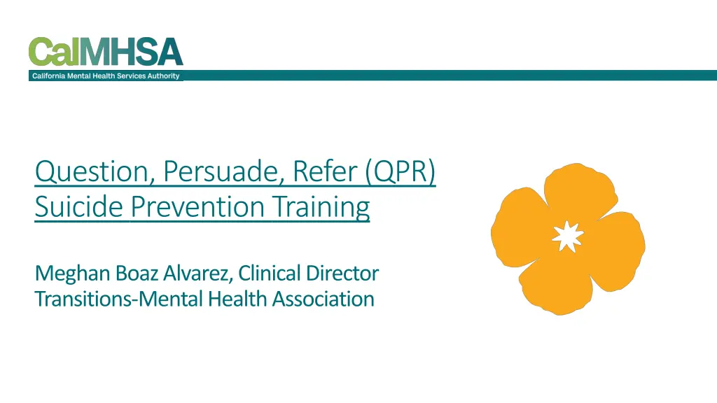 question persuade refer qpr suicide prevention