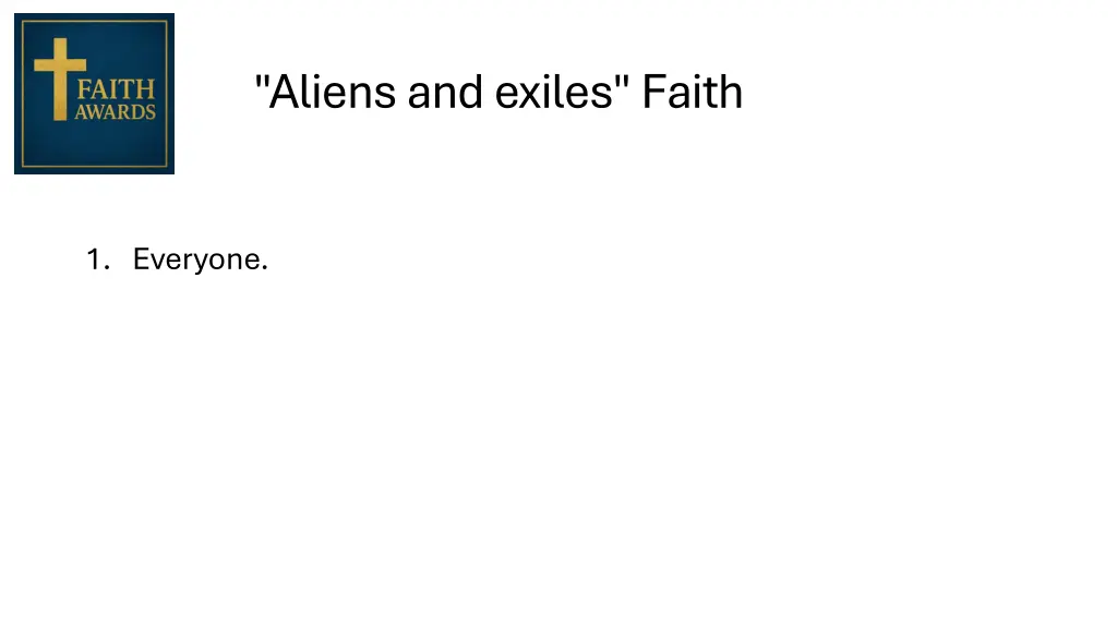 aliens and exiles faith