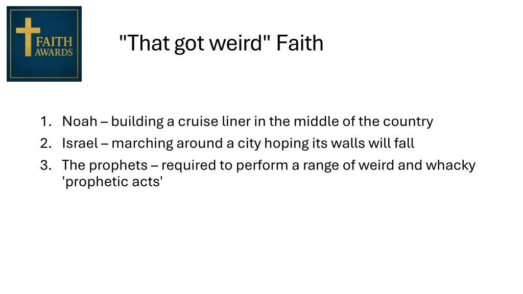 that got weird faith