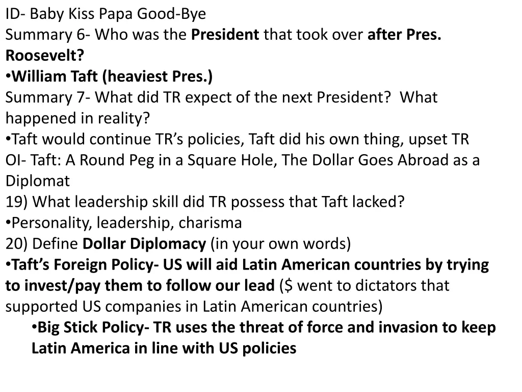 id baby kiss papa good bye summary