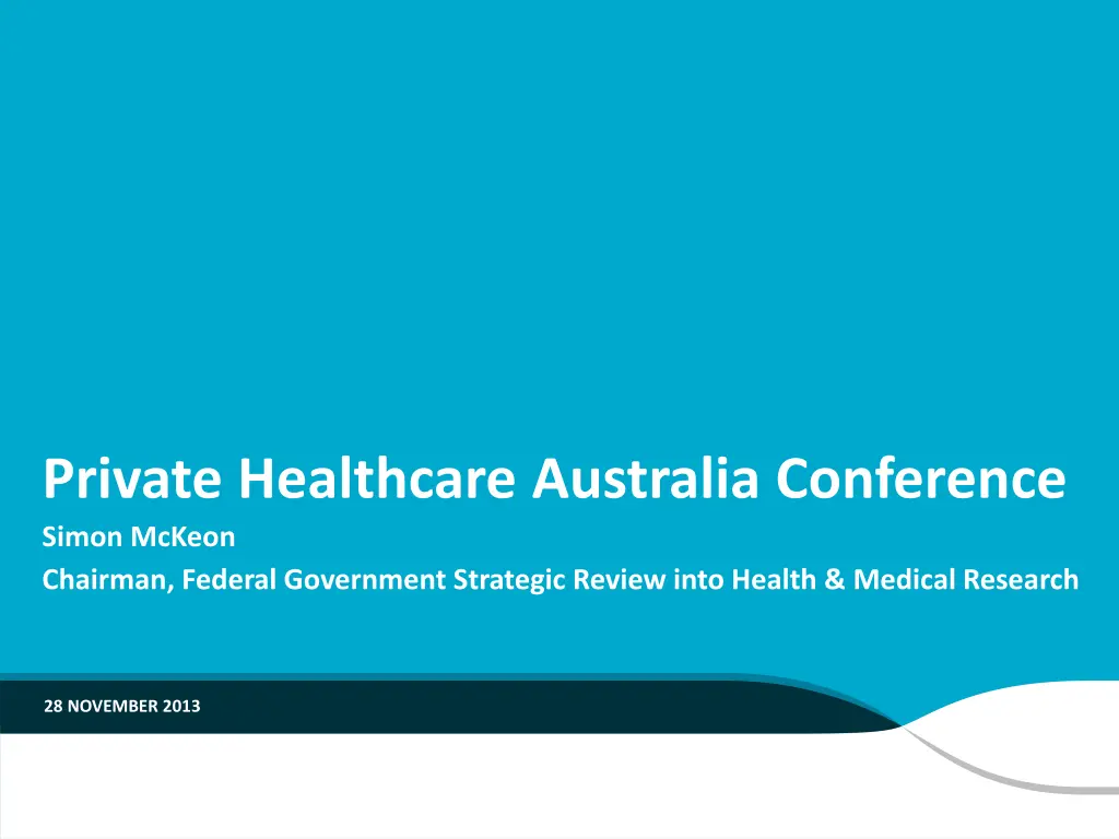 private healthcare australia conference simon