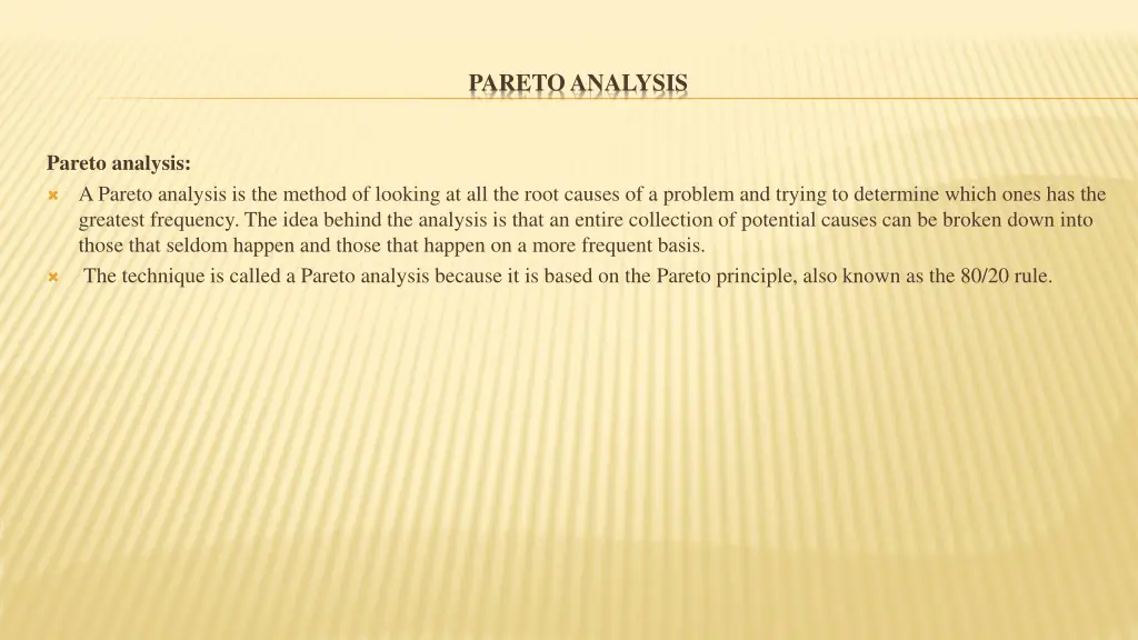 pareto analysis