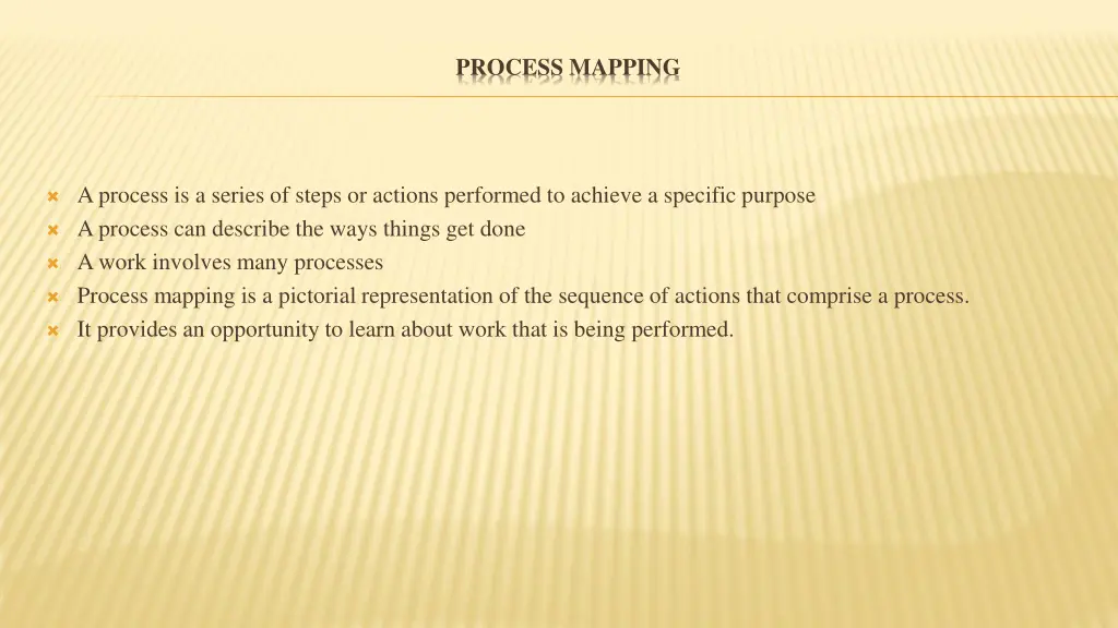 process mapping