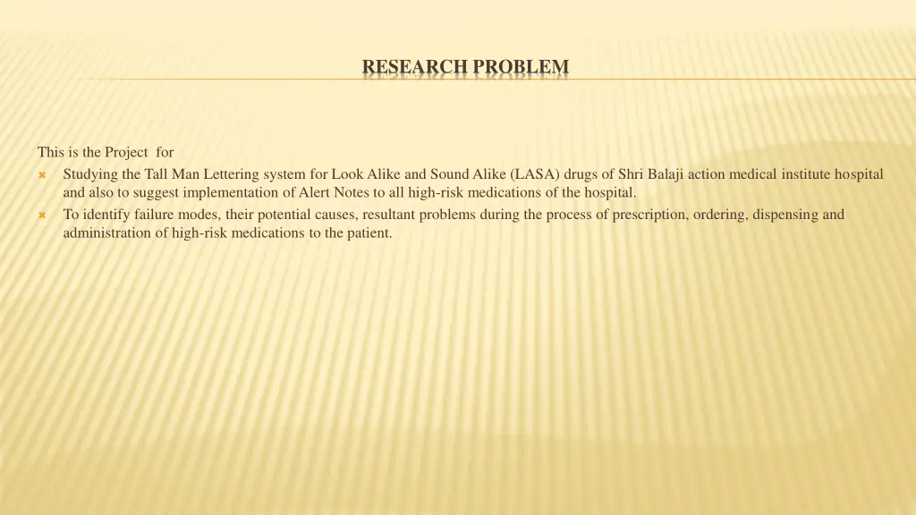 research problem