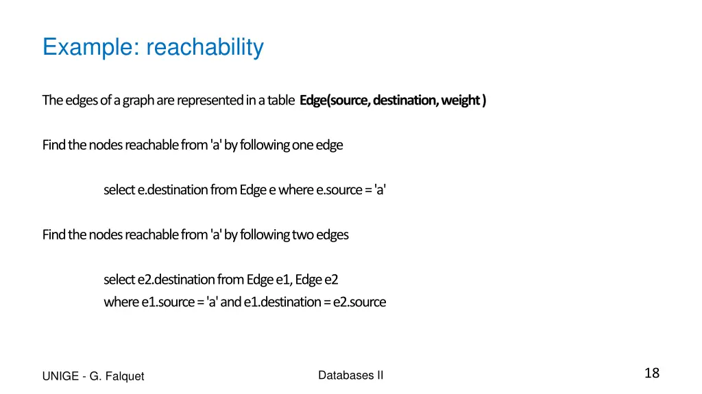 example reachability