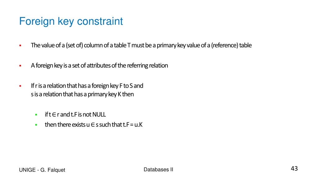 foreign key constraint