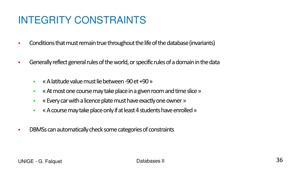 integrity constraints