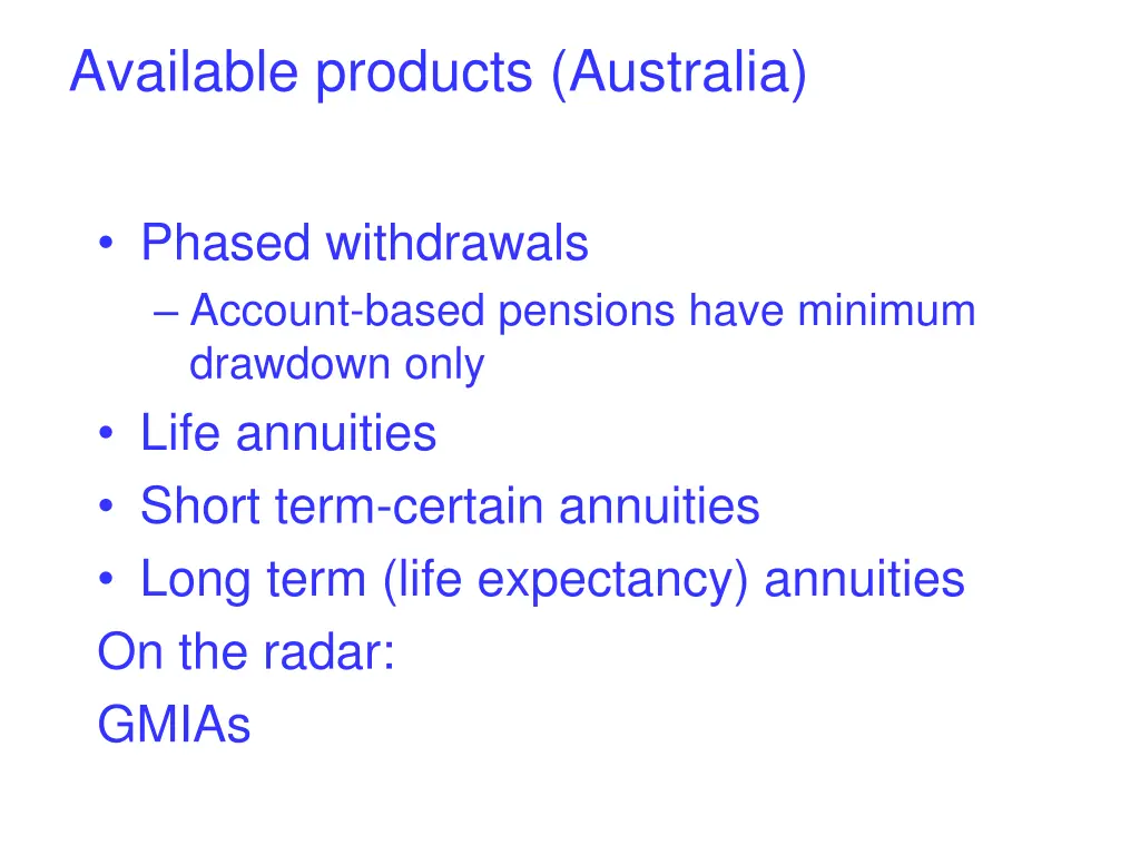 available products australia