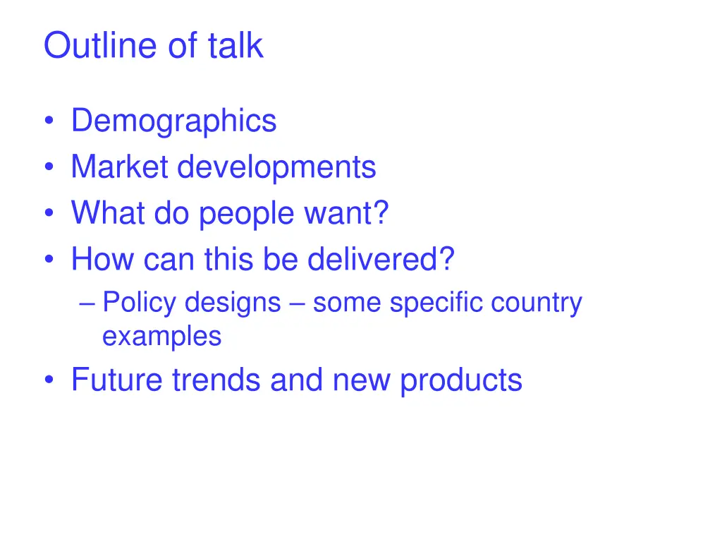 outline of talk