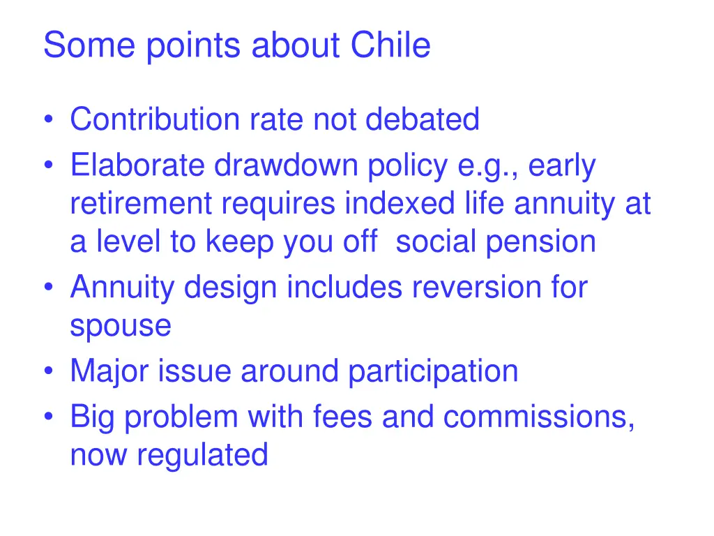 some points about chile
