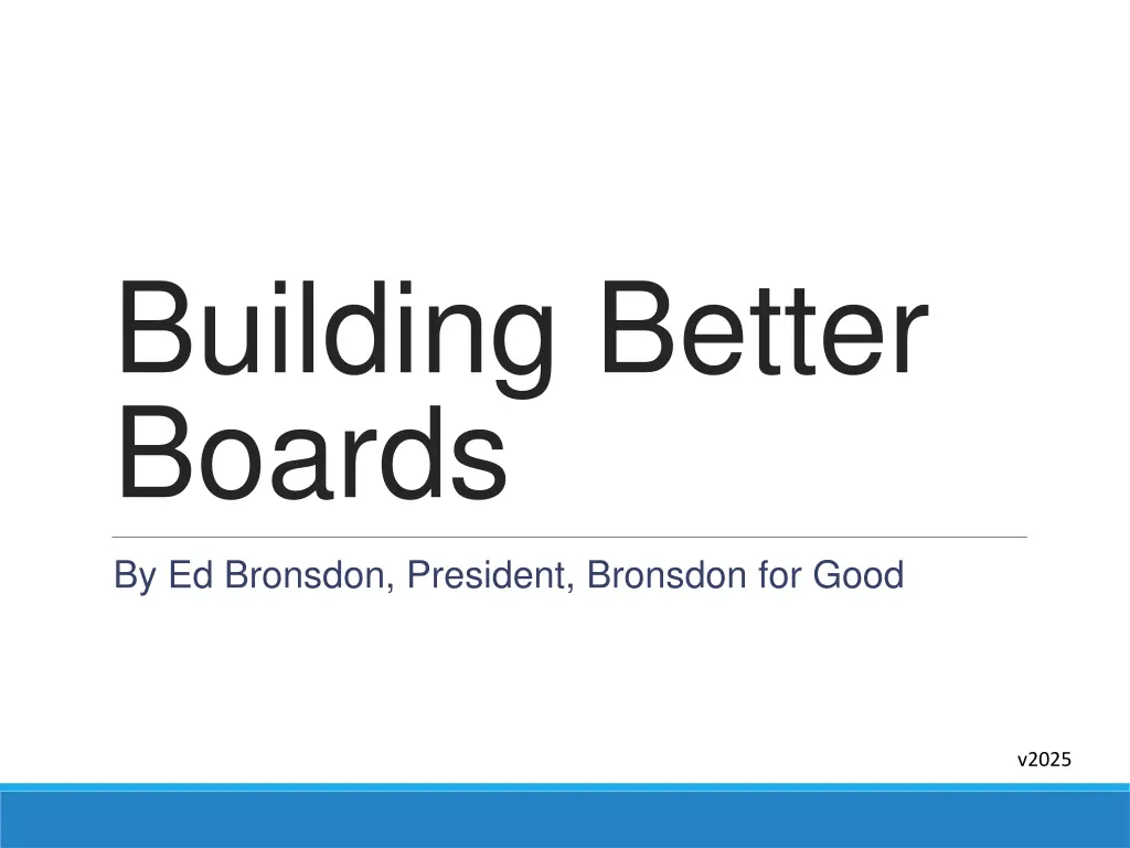 building better boards