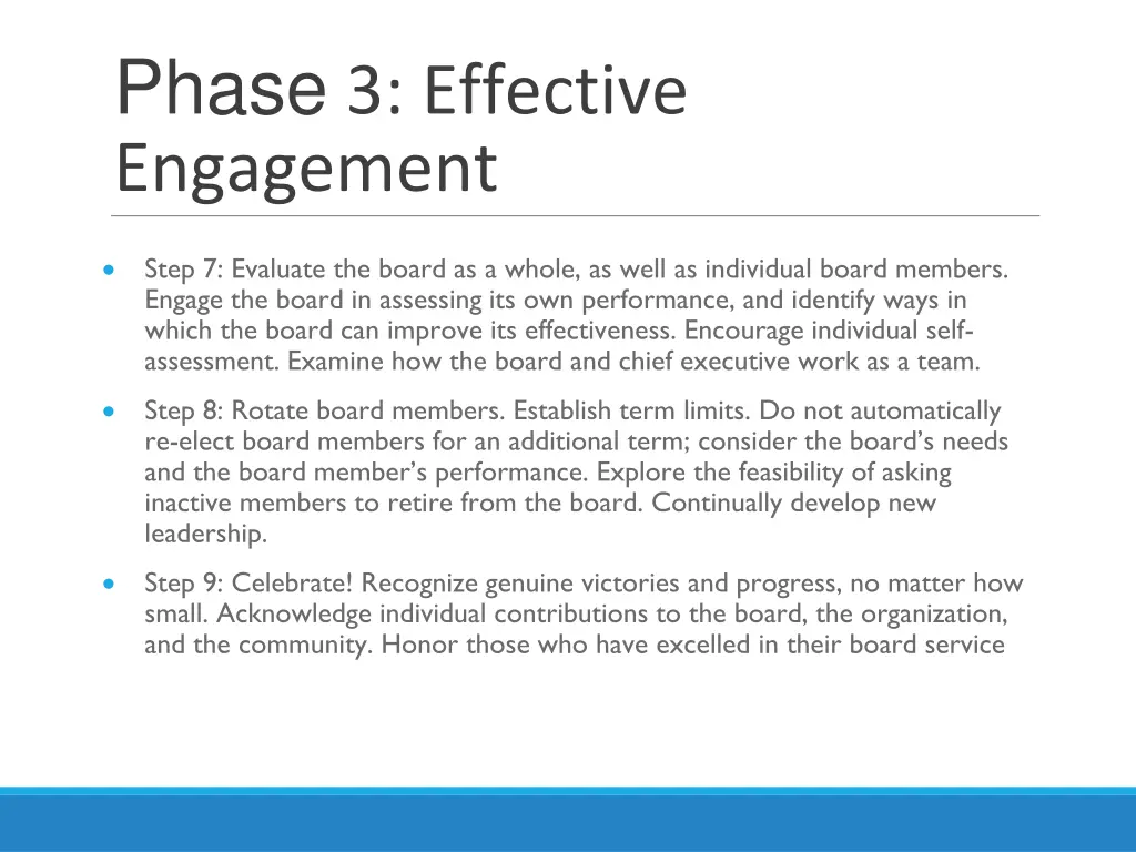 phase 3 effective engagement