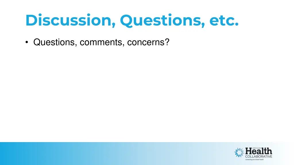 discussion questions etc