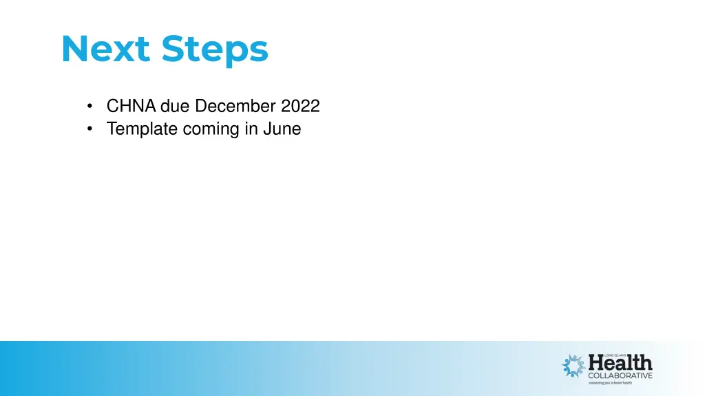 next steps