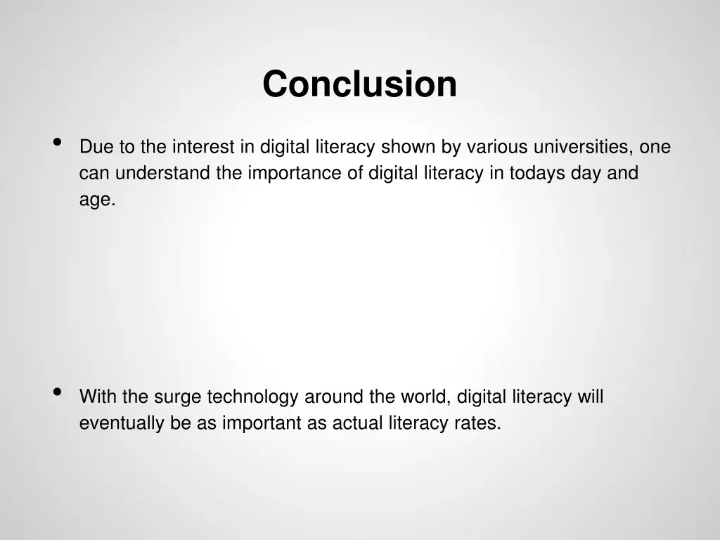 conclusion