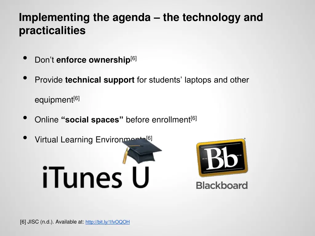 implementing the agenda the technology