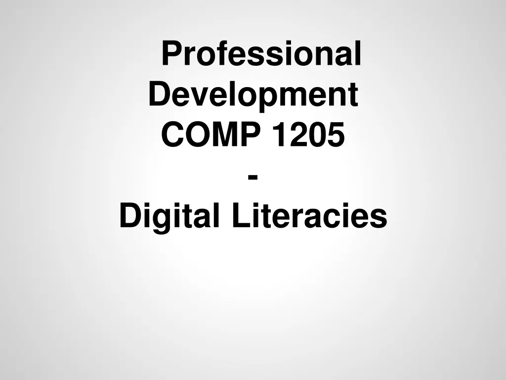professional development comp 1205 digital