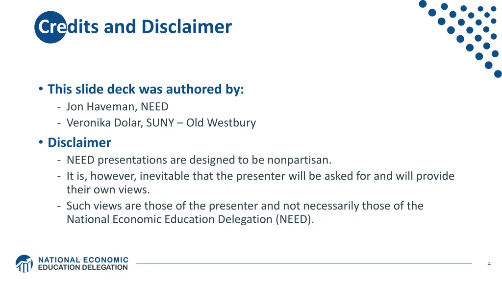 credits and disclaimer