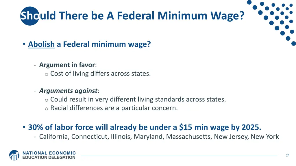 should there be a federal minimum wage