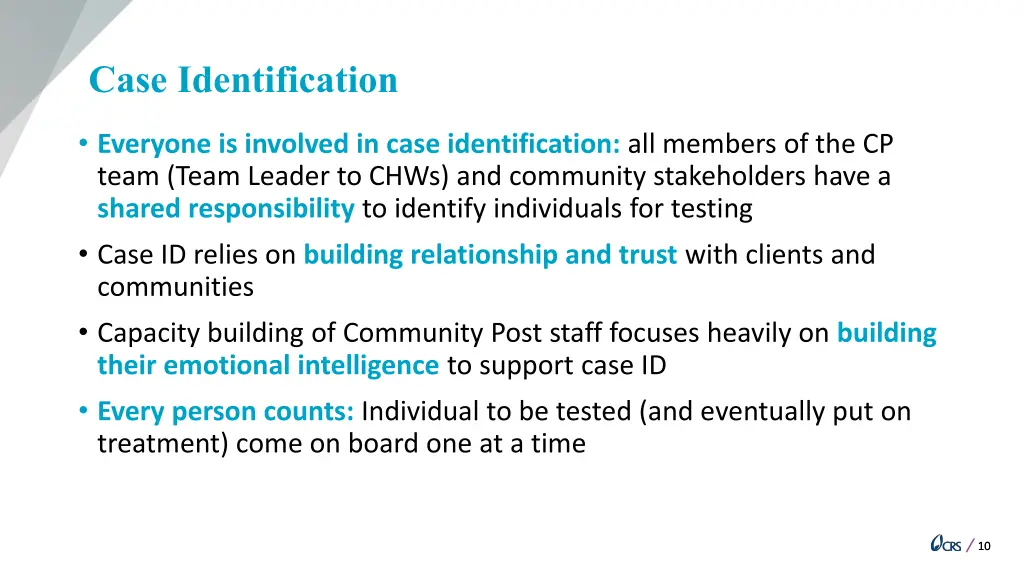 case identification