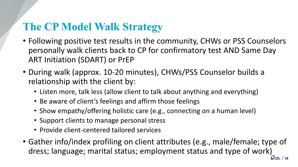 the cp model walk strategy